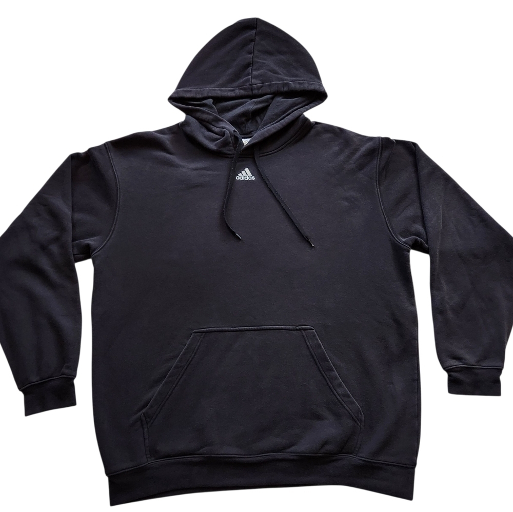 Y2K 00s Adidas Center Logo Hoodie Sz XL